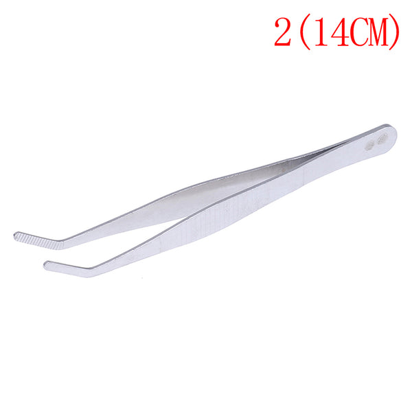 1PC Hot New Stainless Multifuctional Steel Elbow Tweezers Aquarium Clear Clip Tool Medical Repair Tools 12.5/14/16/18/20/25/30cm