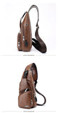 Men's Crossbody Bags Men's USB Chest Bag Designer Messenger bag Leather Shoulder Bags Diagonal Package NEW Backpack Travel