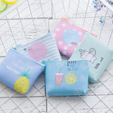 10pcs/lot Fashion Mini Canvas Coin Purse Small Women Wallet Female Purse Korean Cartoon Lovely Style  Purse Coin Purse Money Bag