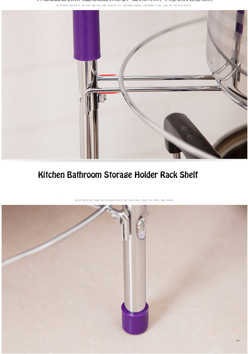 5-Layers Kitchen/Bathroom Shelf Portable Space Saving Basin Pot Combinatorial Storage Racks Durable Sundry Organizer Holders