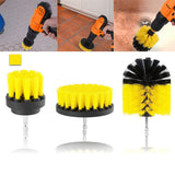 3pcs 2/3.5/4 inch Drill  Scrub Clean Brush For Leather Plastic Wooden Furniture Car Interiors Cleaning Power Scrub Power Drill