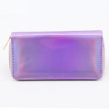 New Fashion Laser Zipper Long Wallet Women Leather Money Pouch Coin Phone Card Passport Holder Clutch Wallets Female Purses