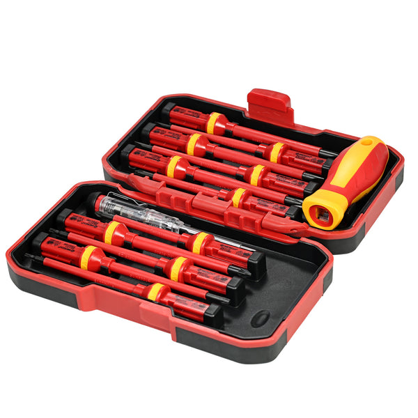 13pcs 1000V hand tools multitool Insulated Screwdrivers Set + Magnetic Slotted Phillips Pozidriv Torx Bits electrician tools