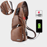 Men's Crossbody Bags Men's USB Chest Bag Designer Messenger bag Leather Shoulder Bags Diagonal Package NEW Backpack Travel