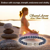 Sacred Arrow Lava Stone Bracelet Weight Loss Magnet Black Stone Magnetic Therapy Bracelet Anklet Weight Loss Product Health Care