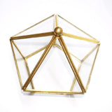 Nordic Geometric Transparent Glass Flower Room Glass Ring Box Wedding Ring Jewelry Box Glass Cover Innovative Home Decor