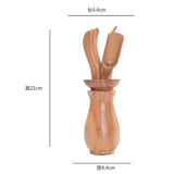 6 Pcs/set Handmade Kung Fu Tea Sets Vintage Puer Knife Spoon Tea Tools Set Tea Ceremony Utensils Chinese Bamboo Clip Strainer