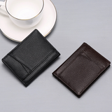 Super Slim Wallet Genuine Leather Mini Credit Card Holder Wallet Male Purse Business Card Holders RFID Wallet Men tarjetero