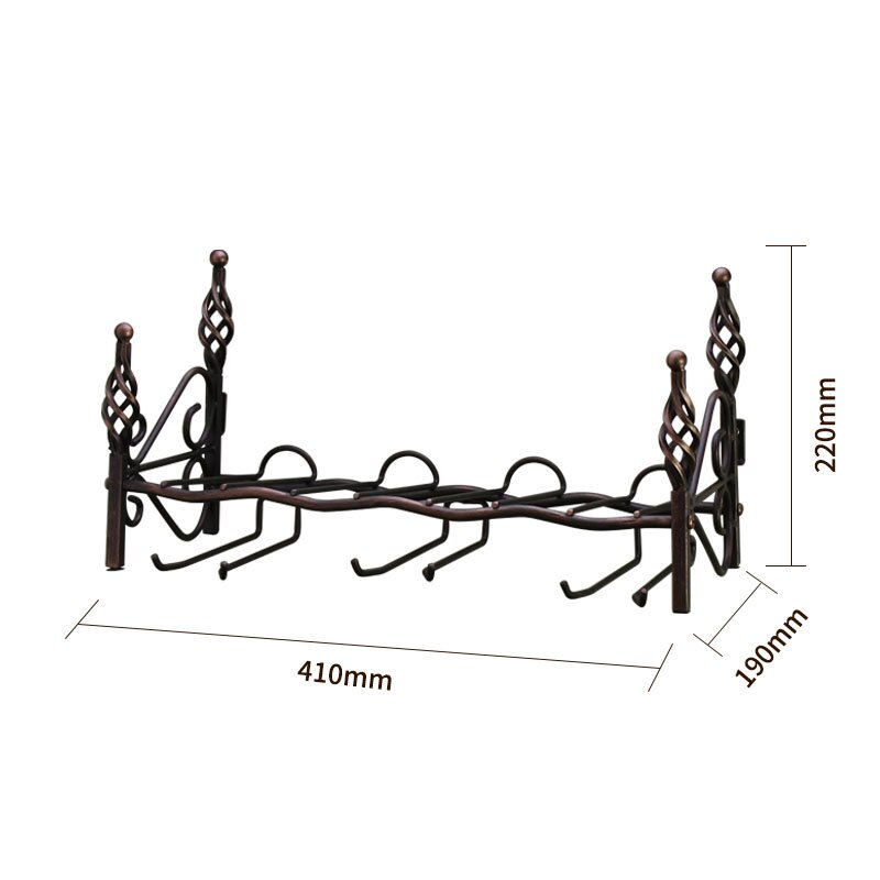 Wall-mounted four-bottle six-cup wine rack Wine Storage Shelf Hanging Shelf Barware Supplies Bar Wall Decor Secondary image