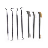 3pcs 17cm Steel / Nylon / Brass Brush + 4pcs Nylon Pick Set Suitable for Cleaning Paint / Rust / Dirt