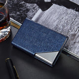 Business ID Credit Card Holder For Women Men Fashion Brand Metal Aluminum Card Wallet Case PU Leather Tarjetero Porte Carte