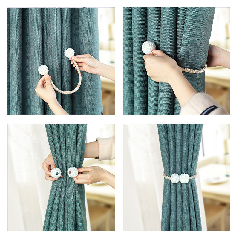 1x Pearl Magnetic Curtain Clip Curtain Holders Tieback Buckle Clips Hanging Ball Buckle Tie Back Curtain Accessories Home Decor Main image