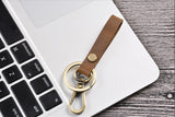 Mini Key Holder Real Cowhide Genuine Leather Keychain Pocket Housekeeper for Car Keys Organizer Clip Ring Handmade Accessories