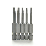 5Pcs/Set Anti Slip Magnetic Triangle Head Screwdriver Bit 1/4" S2 Steel Hex Shank Electric Power Tool Accessories 50mm