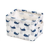 Desktop Storage Basket Cute Printing Waterproof Organizer Cotton Linen Sundries Storage Box Cabinet Underwear Storage Bag