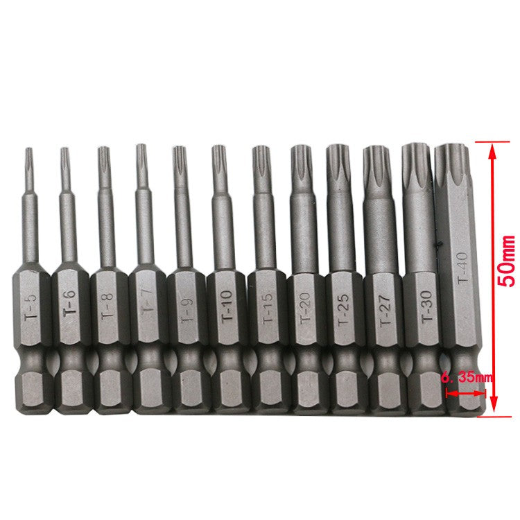 11pcs 12pcs Security Bit Set Tamper Proof Screwdriver Drill Bit Screw Driver Bits Torx Flat Head 1/4"  Hex Driver Bits