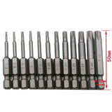 11pcs 12pcs Security Bit Set Tamper Proof Screwdriver Drill Bit Screw Driver Bits Torx Flat Head 1/4"  Hex Driver Bits