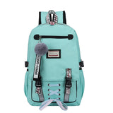 Nylon Women School Backpacks Anti Theft USB Charge Backpack Waterproof Bagpack School Bags for Teenage Girls Travel Bag