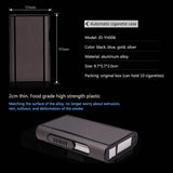 Portable Automatic Cigarette Case Aluminium Alloy Gadgets For Men USB Lighters Electric Lighter Ejection Holder Cadeau Homme