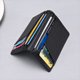 Super Slim Wallet Genuine Leather Mini Credit Card Holder Wallet Male Purse Business Card Holders RFID Wallet Men tarjetero
