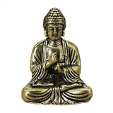 Chinese Buddhism Pure Copper Brass Bronze Sakyamuni Buddha Small Statue Figurine Miniature Home Decoration Craft 3x2.2cm New