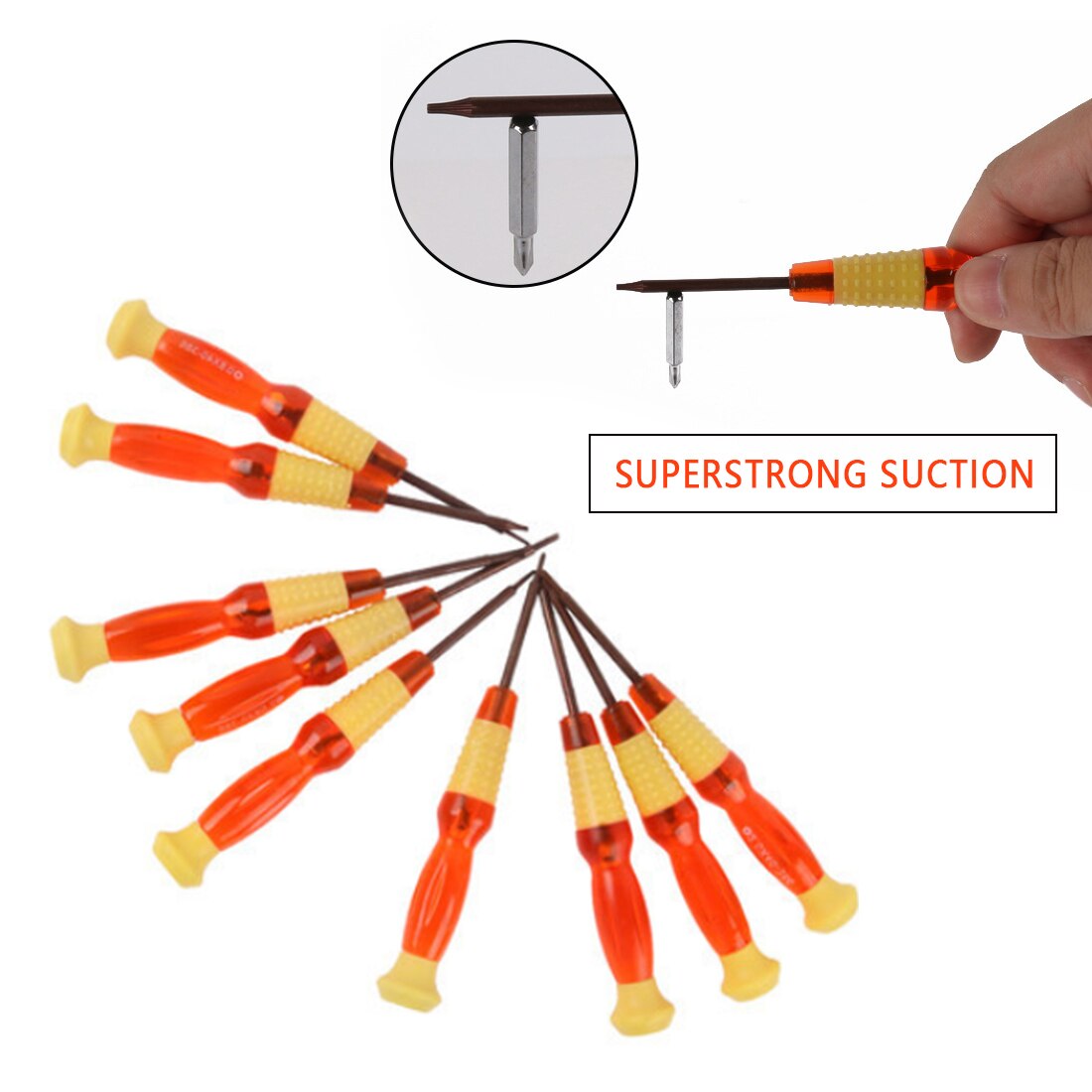 Repair Tool Kit Precision S2 Steel Magnetic Screwdriver Bits T4 -T6/0.8start/1.5/2.0 Screwdriver Opening for iPhone Camera Watch Main image