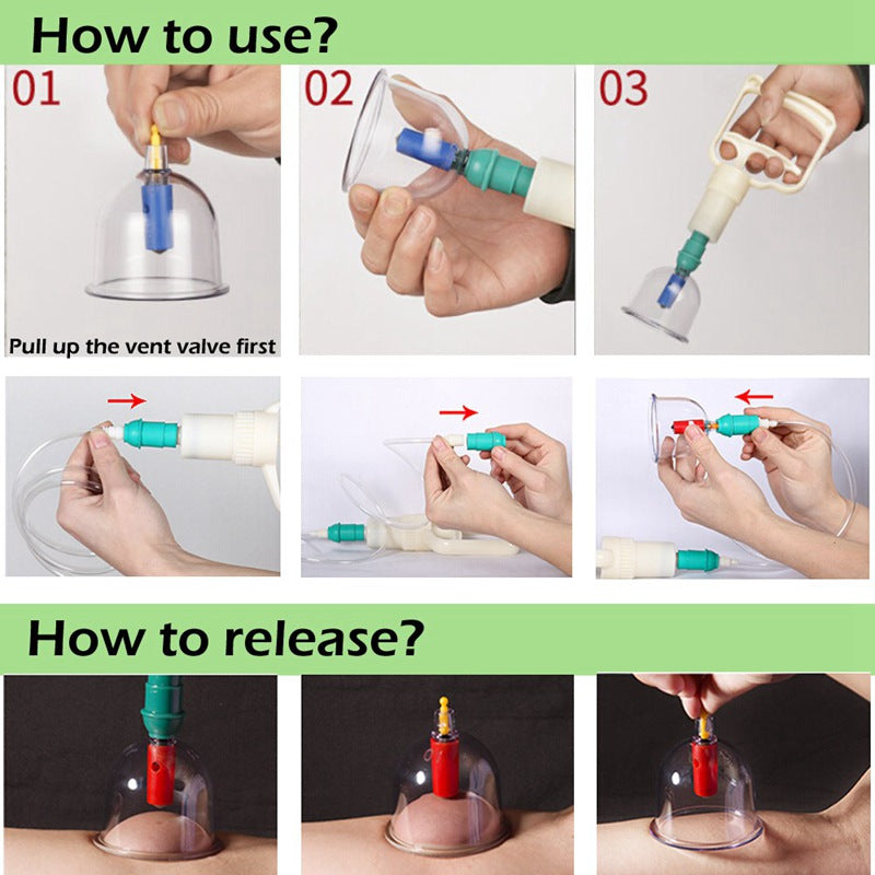 12/24pcs/set Vacuum Cupping Device Suction Cups Medical Sucker Magnetic Treatment Apparatus Banks Body Massage Cans Secondary image