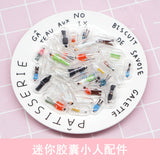 60pcs Transparent Capsule Shell Plastic Pill Container Medince Pill Cases Bottle Splitters Capsule Figurines DIY Accessories