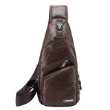 Men's Crossbody Bags Men's USB Chest Bag Designer Messenger bag Leather Shoulder Bags Diagonal Package NEW Backpack Travel