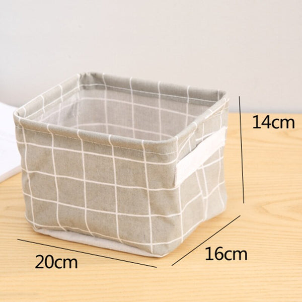DIY Desktop Storage Basket Sundries Underwear Toy Storage Box Cosmetic Book Organizer Stationery Container Laundry Basket