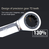 Ratchet Combination Metric Wrench Set Fine Tooth Gear Ring Torque and Socket Wrench Set Nut Tools for Repair A Set of Wrench