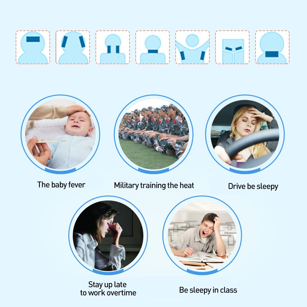10bags Cooling Patches Baby Fever Down Medical Plaster Migraine Headache Pad Lower Temperature Ice Gel Polymer Hydrogel D1731 Secondary image