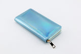 New Fashion Laser Zipper Long Wallet Women Leather Money Pouch Coin Phone Card Passport Holder Clutch Wallets Female Purses