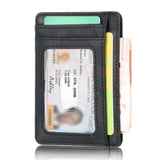 Slim Rfid Blocking Leather Wallet Credit Id Card Holder Purse Money Clip Card Case Passport Cover Business Card Holder Tarjetero