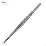 5 Sizes Toothed Tweezers Barbecue Stainless Steel Long Food Tongs Straight Home Medical Tweezer Garden Kitchen BBQ Tool