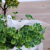 2pcs/lot White Doves Feather Artificial Foam Lover Peace DovesHome Decor Simulation Figurines Miniatures Imitation Bird Model