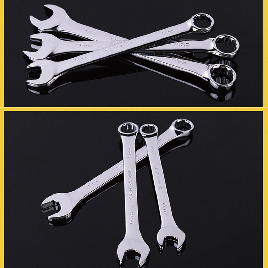6MM-10MM Combination Metric Wrench Set Fine Tooth Gear Ring Torque and Socket Wrench Set Nut Tools for Repair WrenchTools