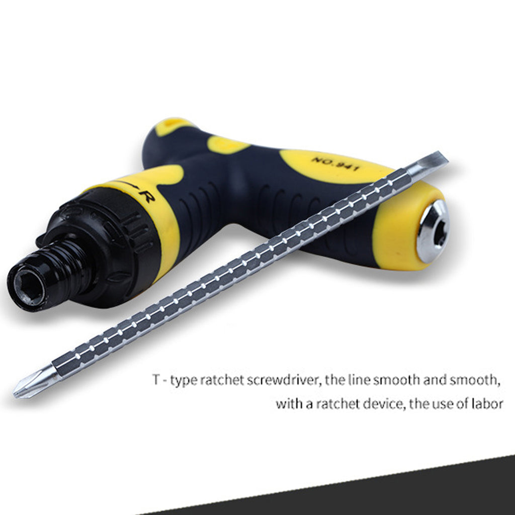 1PCS Screwdriver T-type Anti-slip Alloy Steel Multifunctional T Handle Ratchet Screwdriver Repair Hand Tools High-quality