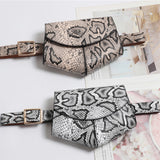 New Fanny Pack Women Waist Belt Bag serpentine Vintage Waist Bags Girl Fashion Bum Pouch Phone Leather Chest Packs Mochila mujer