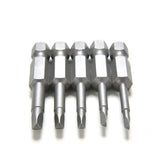 5Pcs/Set Anti Slip Magnetic Triangle Head Screwdriver Bit 1/4" S2 Steel Hex Shank Electric Power Tool Accessories 50mm