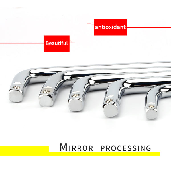 L Type Socket Bent Bar 250mm 300mm 350mm 500mm L-Handle Sockets Wrench Hand Tools 10" 12" 14" 20" Curved Rod