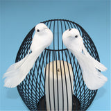 2PCS/lot Cute Artificial Feather Birds Bundled Foam Pigeons with Claw Photo Props Home Decoration