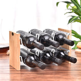 Solid Wood Double Layer Red Wine Rack Wrought Iron Restaurant Decoration Wine Frame Stacking Wine Bar Bottle Storage Rack