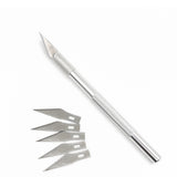 1Set 6 Blades Engraving Craft knives Non-slip Metal Scalpel Hand Tool Set Cutter Carving Multi Knife Repairing Tools