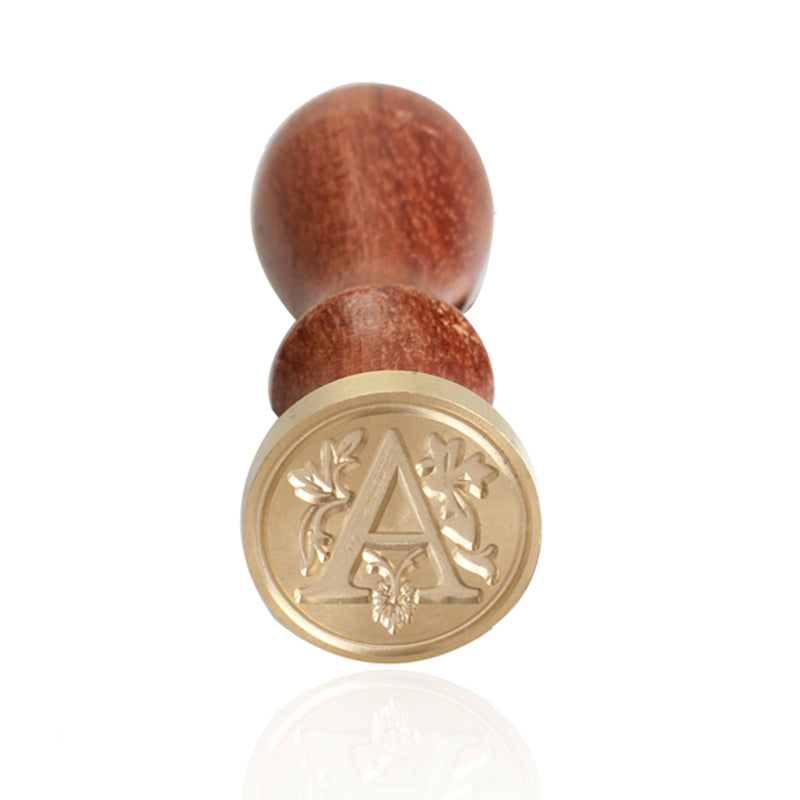 Retro Wood Stamp Classic 26 Letter A-Z Alphabet Initial Sealing Wax Seal Stamp Ancient Seal Post Decorative Antique Stamp Gifts Main image