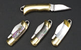 Beautiful Shell Necklace Folding Blade Knife Mini Pocket Wallet Keychain Knives Survival EDC Tool Cutter Peeler Christmas Gift