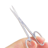 Professional Nail Scissor Manicure Tool For Nails Eyebrow Nose Eyelash Cuticle Scissors Curved Pedicure Scissors