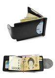 RFID Card Holder Wallet Men Short Money Clip Wallet Metal Leather Slim Male Card Organizer Minimalist Carteras Hombre Tarjetero