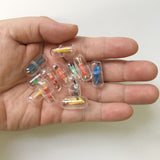 60pcs Transparent Capsule Shell Plastic Pill Container Medince Pill Cases Bottle Splitters Capsule Figurines DIY Accessories