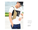 Vintage Men Casual Durable Fanny Waist Pack Male Waist Bags Belt Canvas New Hip Bum Military Bag Pouch Three Zipper Pocket